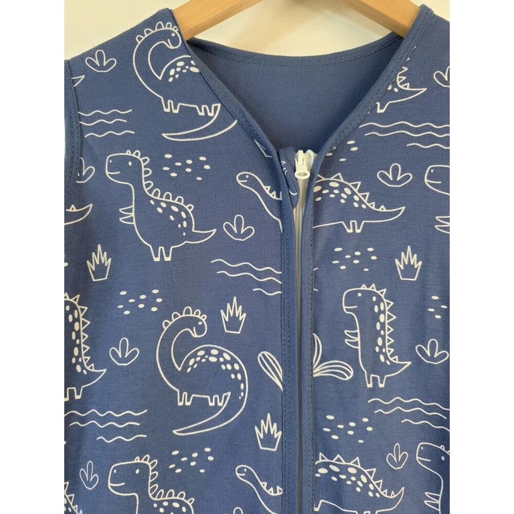 Baby Toddler Sleep Sack 0.5 TOG Blue Dinosaur Cotton 2-Way Zipper XL 2T New